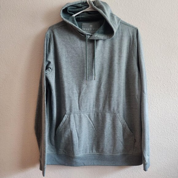 Free Fly Hoodie Mens Medium Pullover Bamboo Blend Lightweight Kangaroo Pocket - Picture 1 of 8